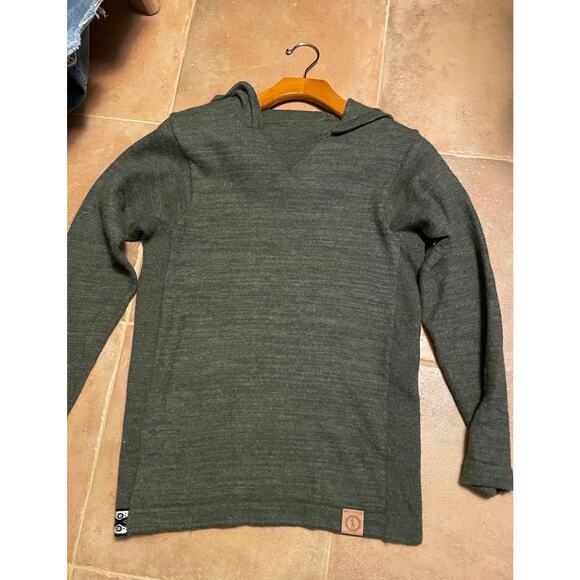 PAKA The Hoodie hooded crew neck long sleeve eucalyptus green sweater unisex XS - Picture 12 of 12